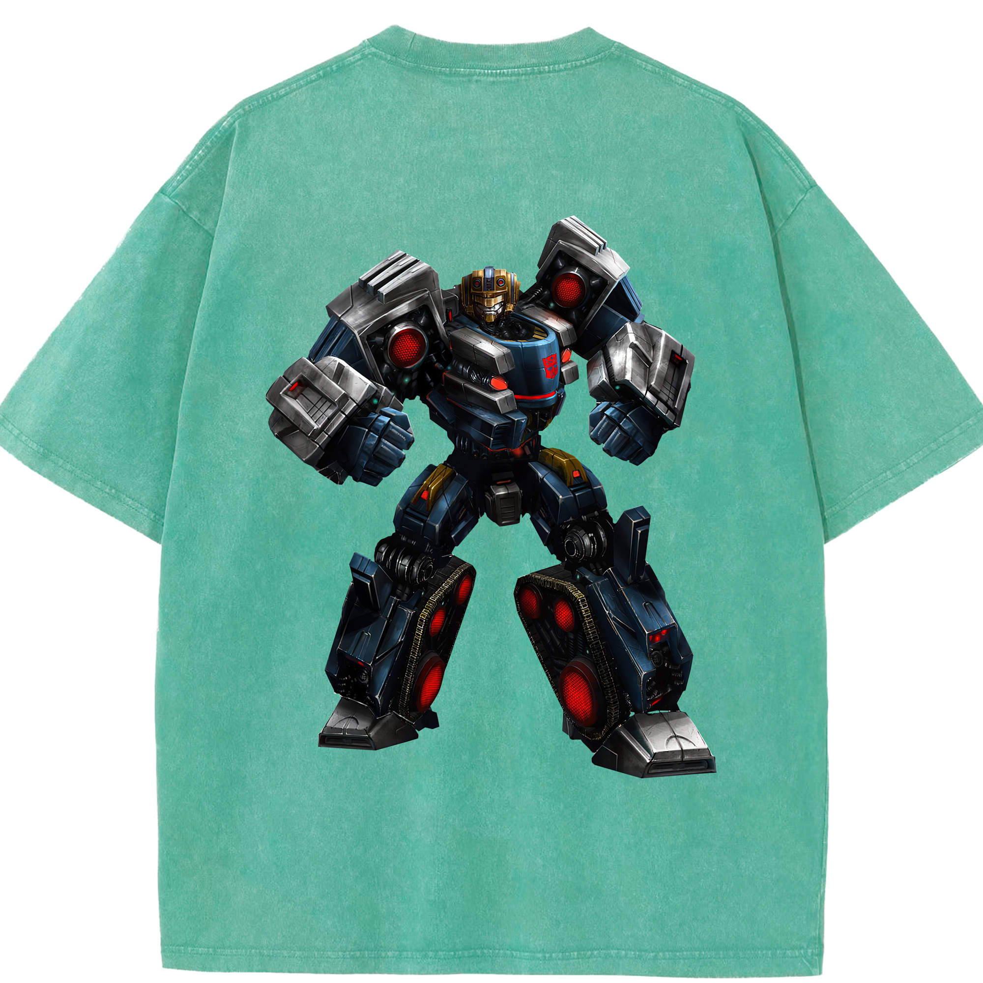 （画像用） Transformers トランスフォーマー 綿100% ヴィンテージ風 半袖Tシャツ（背面プリント）